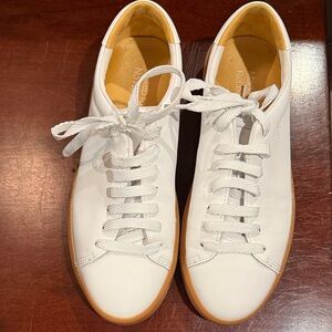 Everlane White Sneakers with Tan Soles